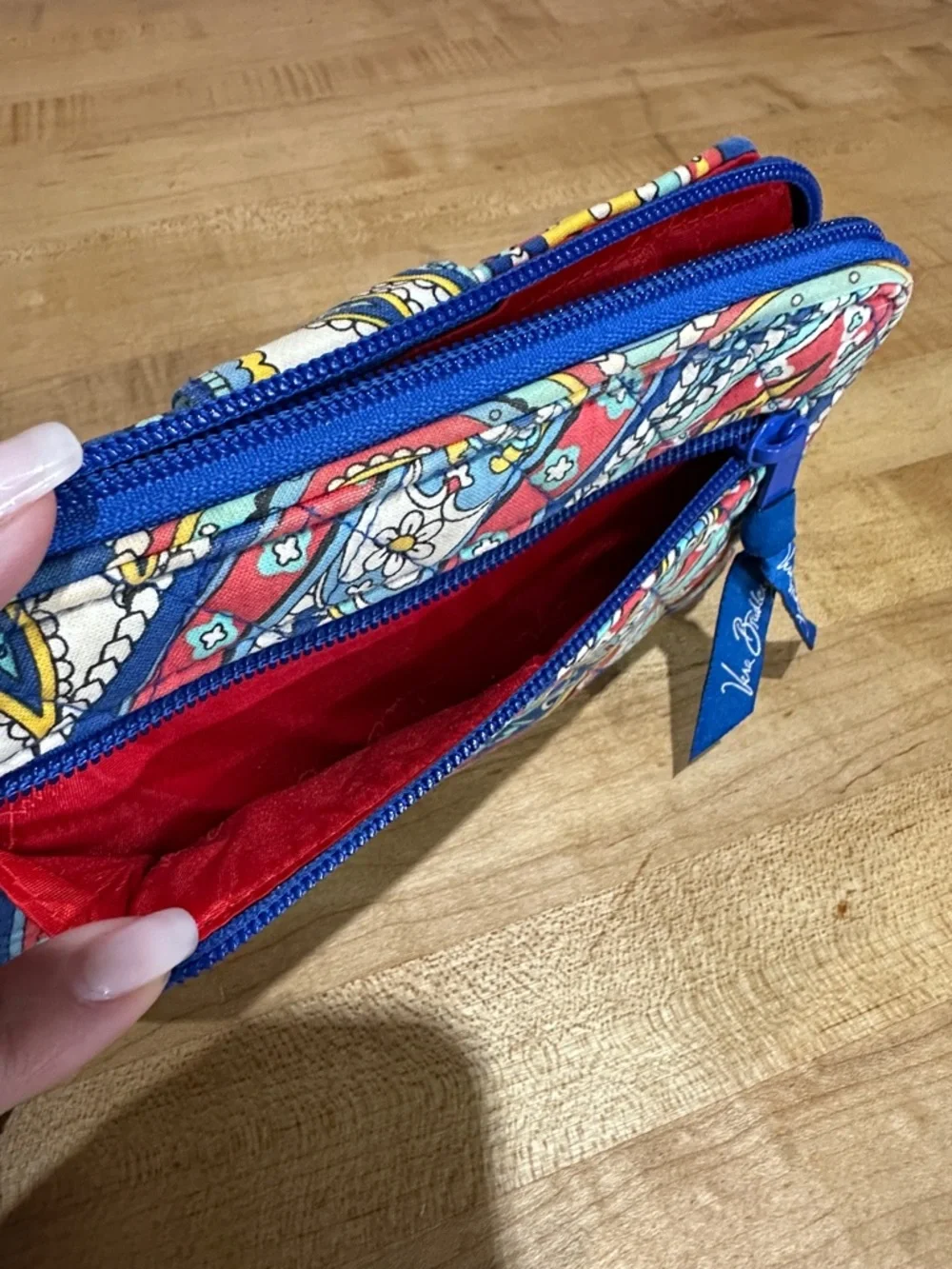 Vera Bradley Multicolor Paisley Quilted Zip Around Wallet - Picture 8 of 8